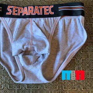 GREY SEPERATEC DUAL POUCH TANGA (SMALL)